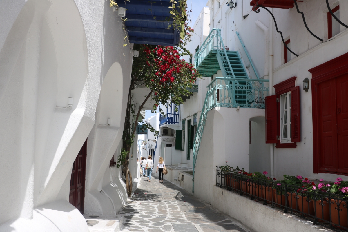 Narrow streets of Mykonos  